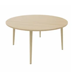 Table Fina club - Ø 140 cm - plateau stratifié - 4 pieds bois