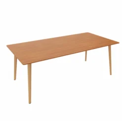 Table Fina club - 200 x 100 cm - plateau stratifié - 4 pieds bois