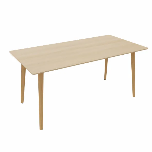 Table Fina club - 160 x 80 cm - plateau stratifié - 4 pieds bois
