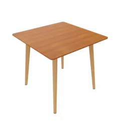 Table Fina club - 80 x 80 cm - plateau stratifié - 4 pieds bois