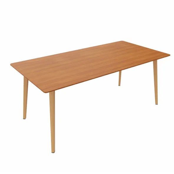 Table Fina club - 180 x 90 cm - plateau stratifié - 4 pieds bois
