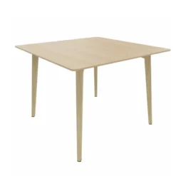 Table Fina club - 100 x 100 cm - plateau stratifié - 4 pieds bois