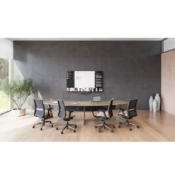 Table forme Arc 4 places Ocular - l. 357,6 x h. 74 x pr. 114,9 cm - avec 1 boitier 1 PC + 1 USB C