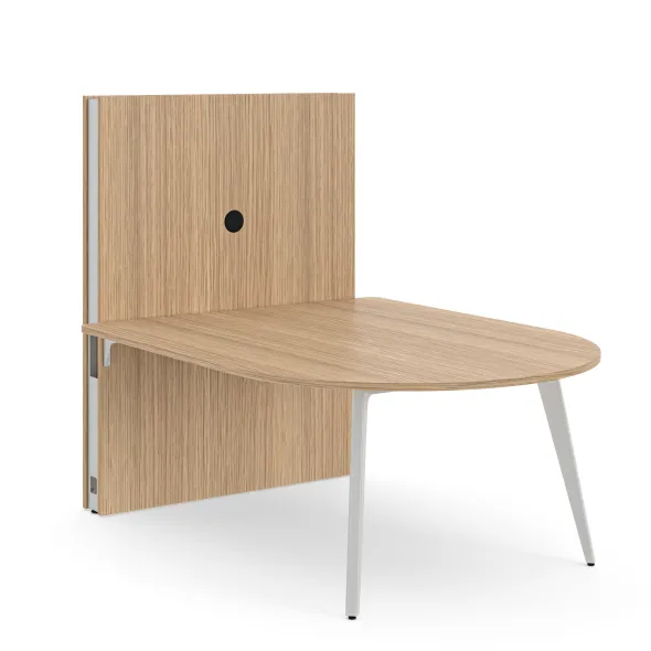 Table forme D 4/6 places Lares Media II - l. 140 x h. 74 x pr. 180 cm + mur support