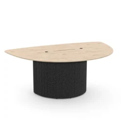 Table forme D 3 places Ocular - l. 181,1 x h. 74 x pr. 119,6 cm - avec 2 prises USB A + C