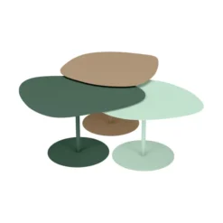 Table gigogne Galet - métal - Lot de 3