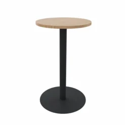 Table haute Epure Cafet - Ø 60 cm - plateau mélaminé - piétement central époxy