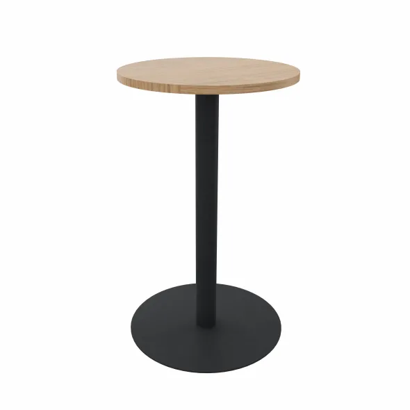 Table haute Epure Cafet - Ø 60 cm - plateau mélaminé - piétement central époxy