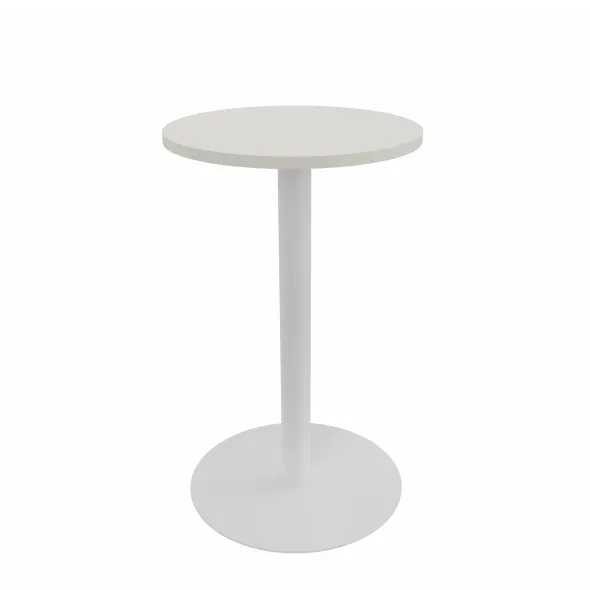 Table haute Epure Cafet - Ø 60 cm - plateau mélaminé - piétement central époxy