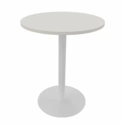Table haute Epure Cafet - Ø 80 cm - plateau mélaminé - piétement central époxy