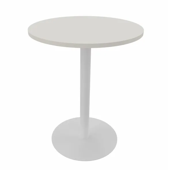 Table haute Epure Cafet - Ø 80 cm - plateau mélaminé - piétement central époxy