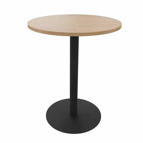 Table haute Epure Cafet - Ø 80 cm - plateau mélaminé - piétement central époxy