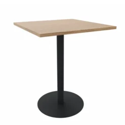 Table haute Epure Cafet - 80 x 80 cm - plateau mélaminé - piétement central époxy