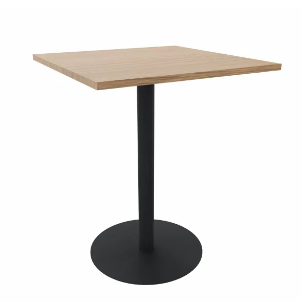 Table haute Epure Cafet - 80 x 80 cm - plateau mélaminé - piétement central époxy