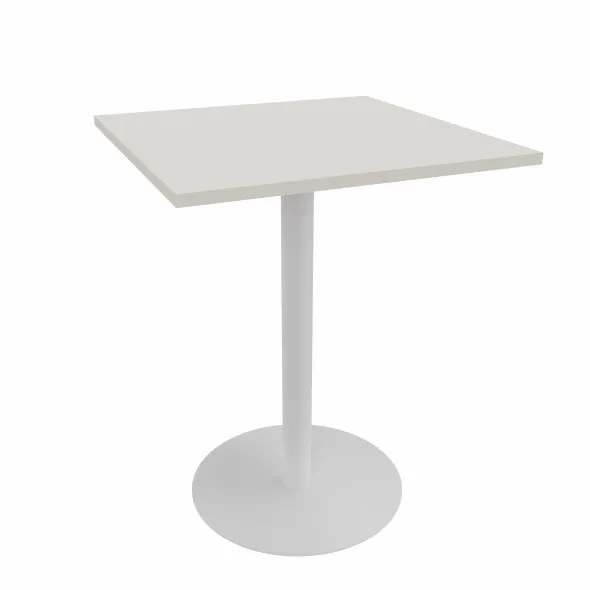 Table haute Epure Cafet - 80 x 80 cm - plateau mélaminé - piétement central époxy