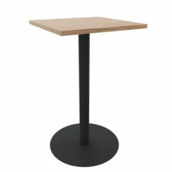Table haute Epure Cafet - 60 x 60 cm - plateau mélaminé - piétement central époxy