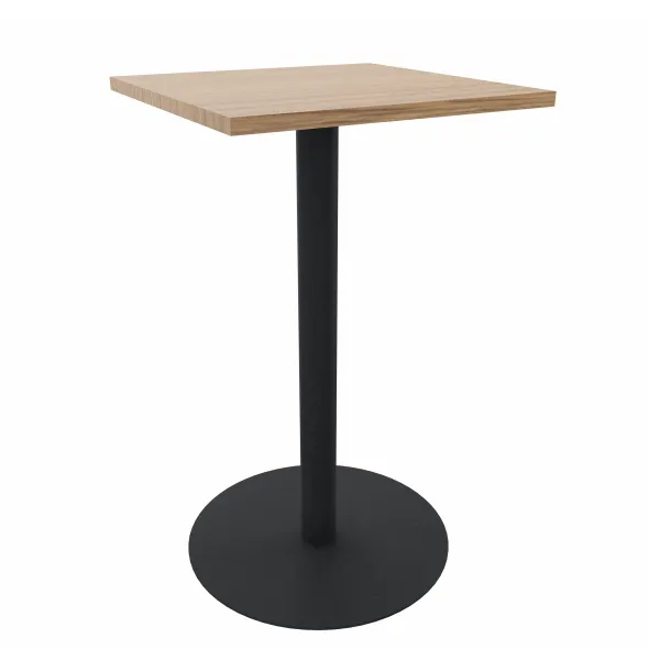 Table haute Epure Cafet - 60 x 60 cm - plateau mélaminé - piétement central époxy