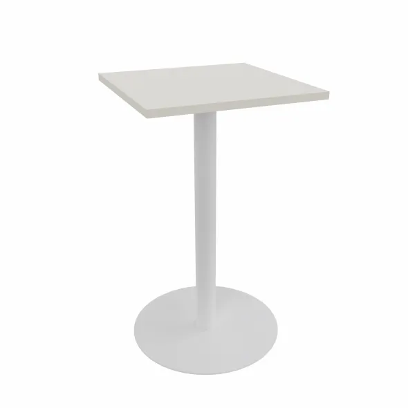 Table haute Epure Cafet - 60 x 60 cm - plateau mélaminé - piétement central époxy