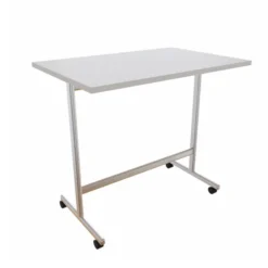 Table haute pliante Torino - 120 x 80 cm - piétement mobile - plateau stratifié rabattable