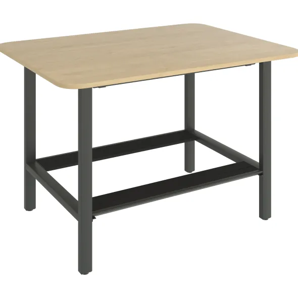 Table haute rectangulaire 6 places Workbench - l. 160 x pr. 120 cm