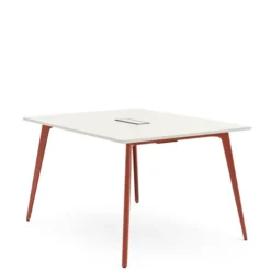 Table haute rectangulaire 4/6 places Lares Media II - l. 140 x h. 105 x pr. 180 cm - avec top access et goulotte