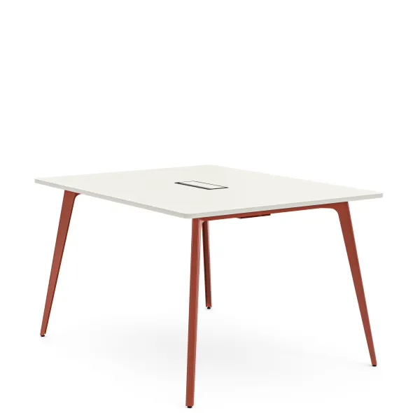 Table haute rectangulaire 4/6 places Lares Media II - l. 140 x h. 105 x pr. 180 cm - avec top access et goulotte