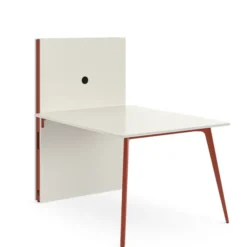 Table haute rectangulaire 4/6 places Lares Media II - l. 140 x h. 105 x pr. 180 cm + mur support