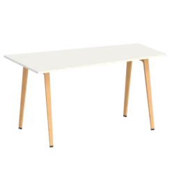 Table haute trapèze B Free - 200 x 80-110 cm - piétement bois