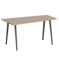Table haute trapèze B Free - 200 x 80-110 cm - piétement métallique