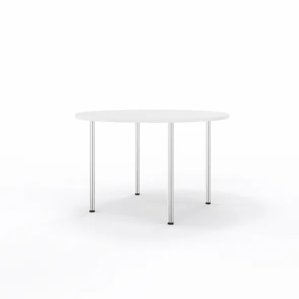 Table Hola Ø 120 cm - 4 pieds finition chrome