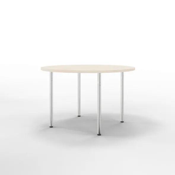 Table Hola Ø 120 cm - 4 pieds finition chrome