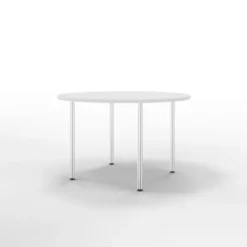 Table Hola Ø 120 cm - 4 pieds finition chrome satiné