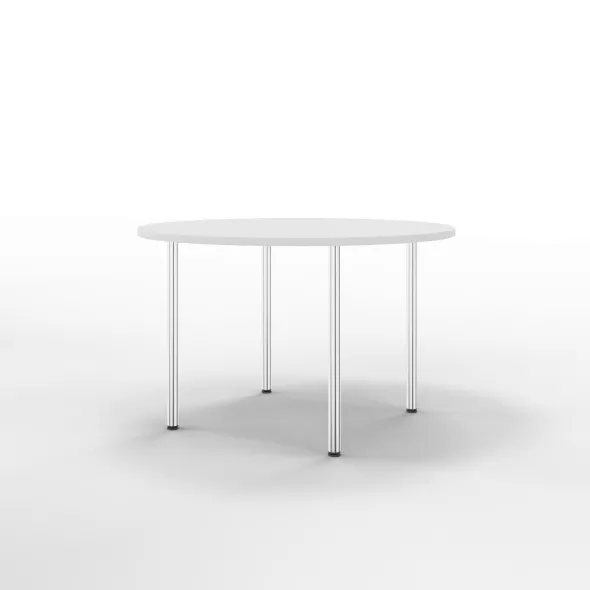 Table Hola Ø 120 cm - 4 pieds finition chrome satiné