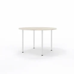 Table Hola Ø 120 cm - 4 pieds finition chrome satiné