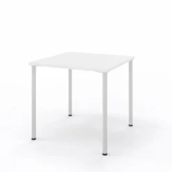Table Hola 80 x 80 cm - 4 pieds finition chrome satiné