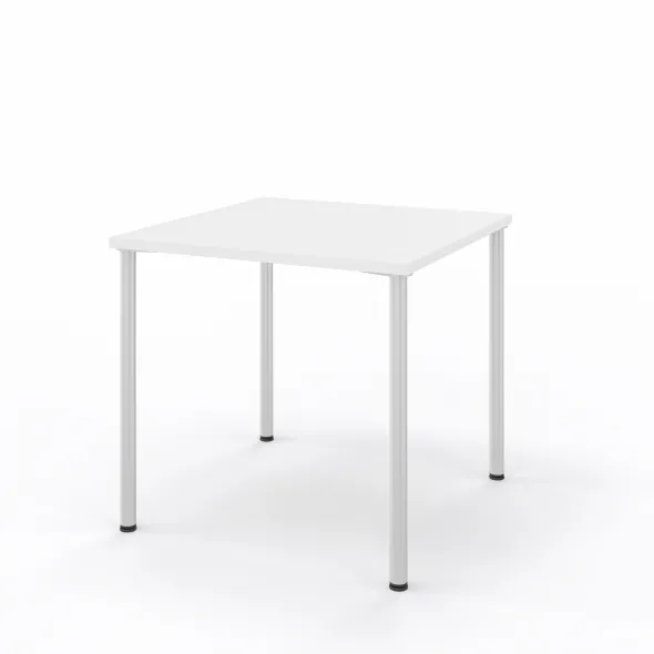 Table Hola 80 x 80 cm - 4 pieds finition chrome satiné
