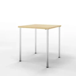 Table Hola 70 x 70 cm - 4 pieds - finition chrome satiné