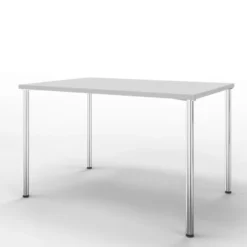 Table Hola 120 x 80 cm - 4 pieds finition chrome satiné
