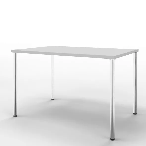 Table Hola 120 x 80 cm - 4 pieds finition chrome satiné