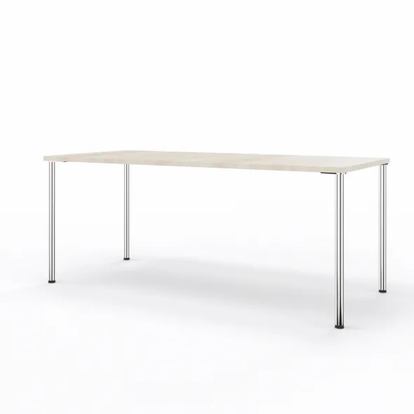 Table Hola 180 x 80 cm - 4 pieds finition chrome