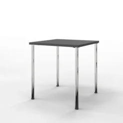 Table Hola 70 x 70 cm - 4 pieds - finition chrome