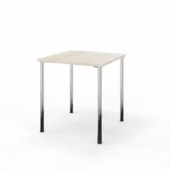 Table Hola 70 x 70 cm - 4 pieds - finition chrome