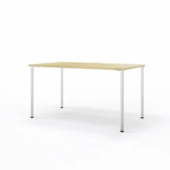 Table Hola 140 x 80 cm - 4 pieds finition chrome