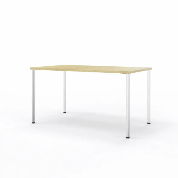 Table Hola 140 x 80 cm - 4 pieds finition chrome