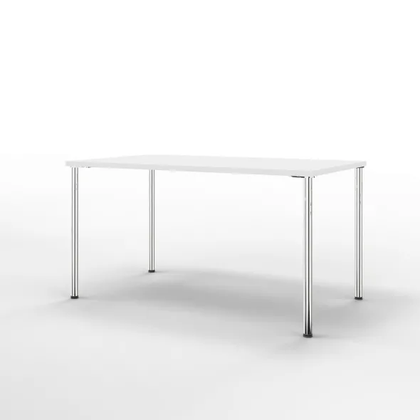 Table Hola 140 x 80 cm - 4 pieds finition chrome