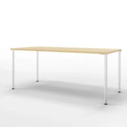 Table Hola 180 x 80 cm - 4 pieds finition chrome satiné