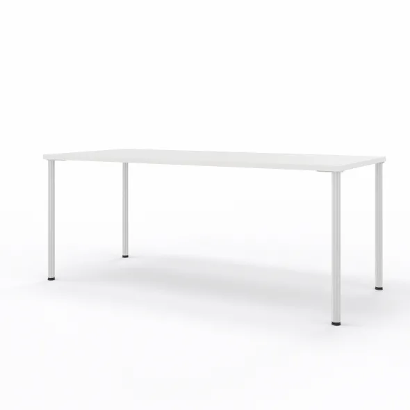 Table Hola 180 x 80 cm - 4 pieds finition chrome satiné