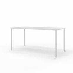 Table Hola 160 x 80 cm - 4 pieds finition chrome satiné
