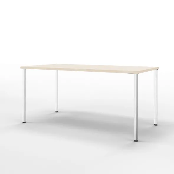 Table Hola 160 x 80 cm - 4 pieds finition chrome satiné