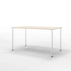 Table Hola 140 x 80 cm - 4 pieds finition chrome satiné